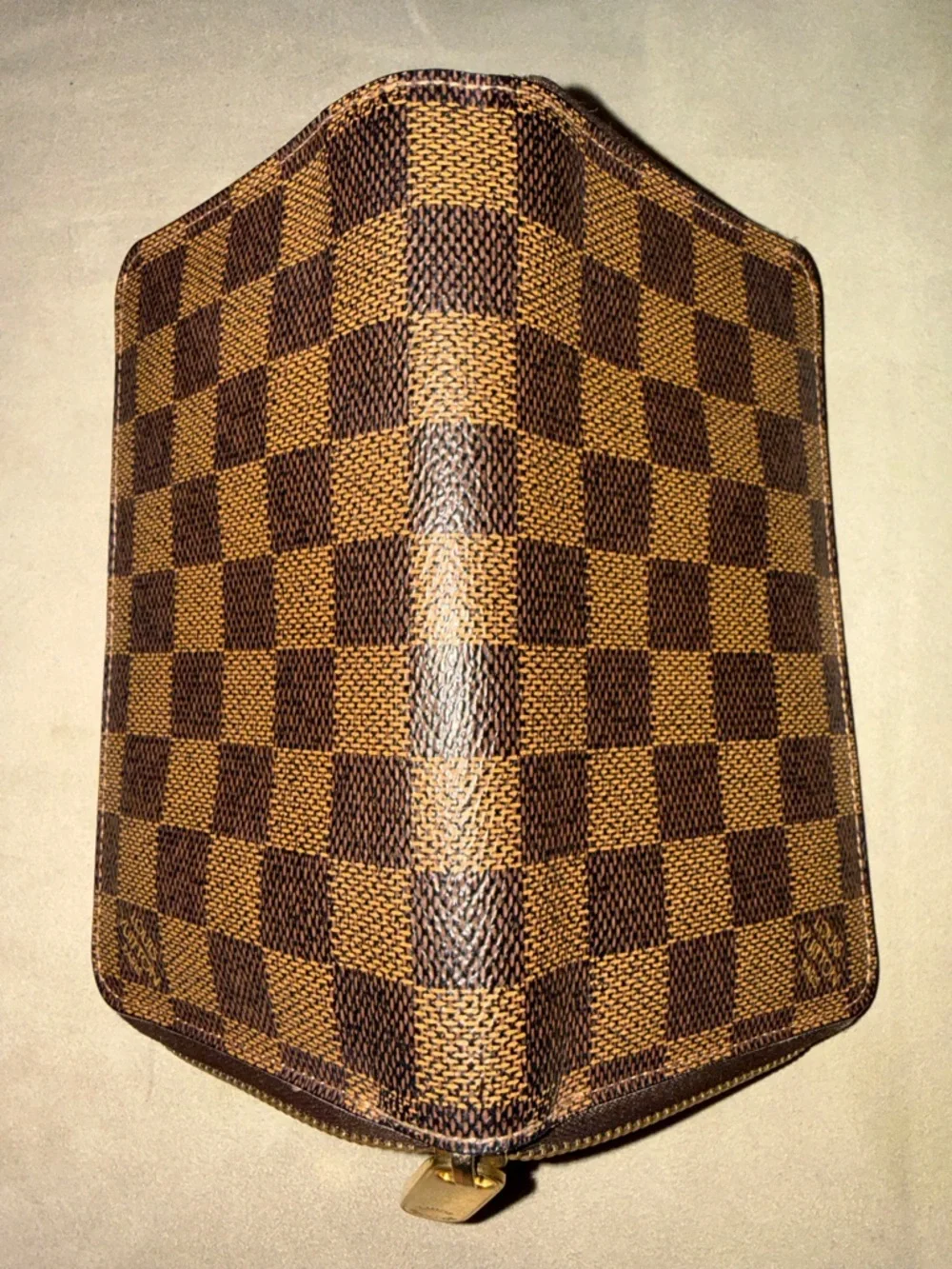 💯 Authentic Louis Vuitton Zippy Compact Wallet Damier Ebene